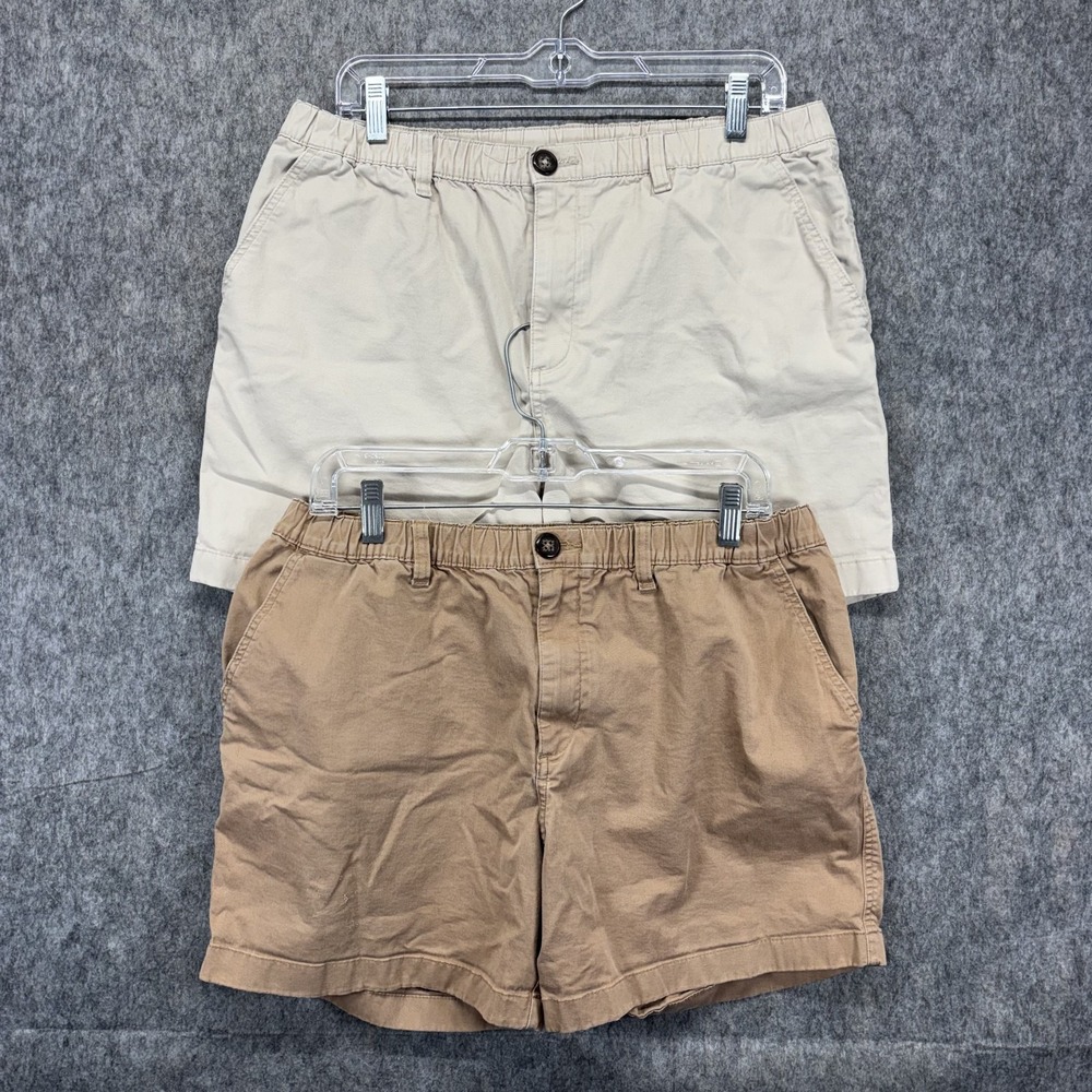 Chubbies Shorts Men's XL Tan Chino Elastic Waist 5.5" Inseam Preppy Lot (2)